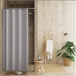 Haven 54" X 78" Stall Recycled Cotton Waterproof Shower Curtain Liner in Grey